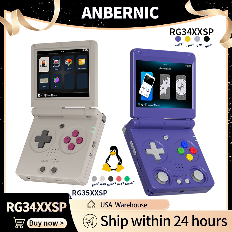 Retro Gaming Os - Anbernic RG34XXSP RG35XXSP Console di gioco