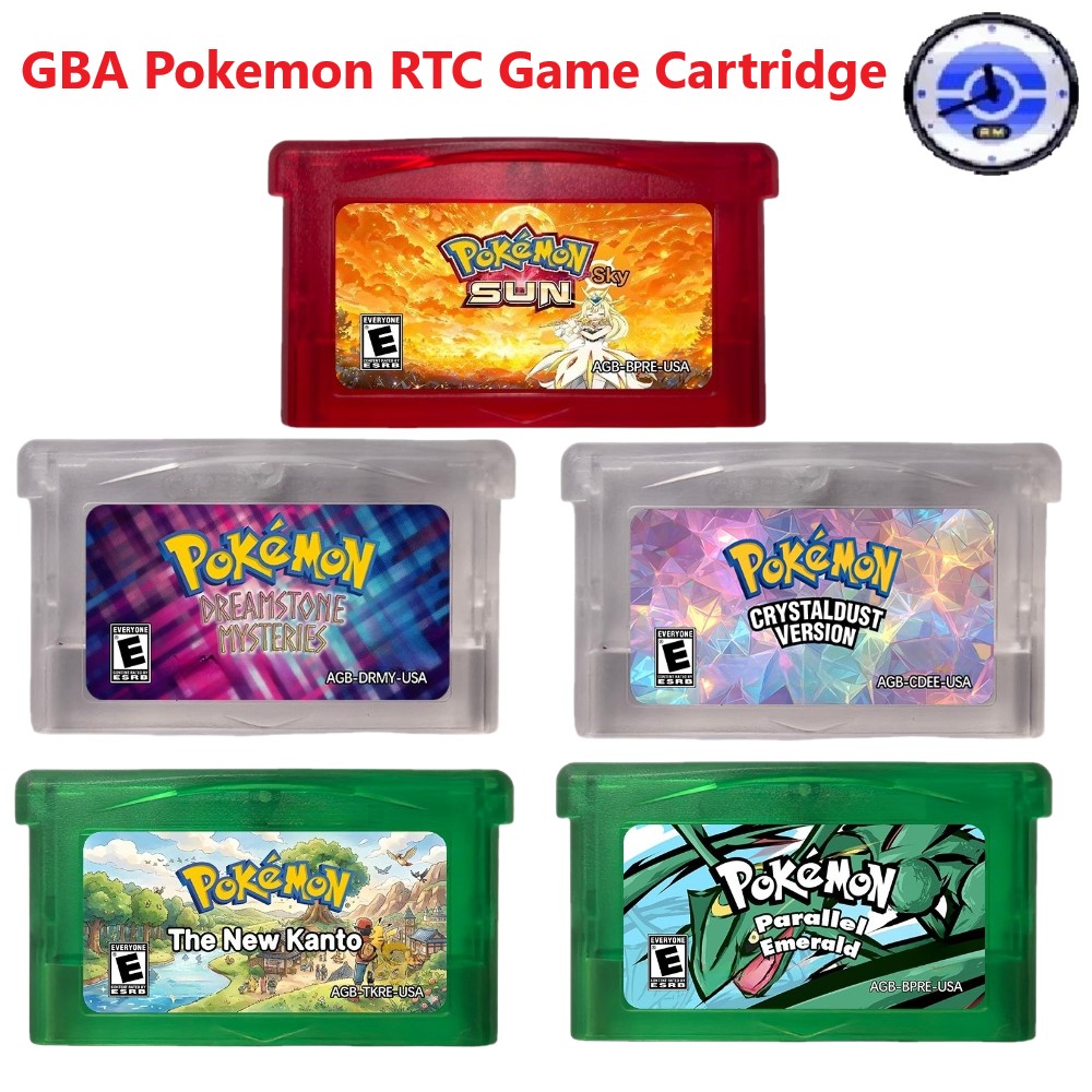 Rom Cartridge Flash - Cartuccia di gioco GBA RTC Pokemon