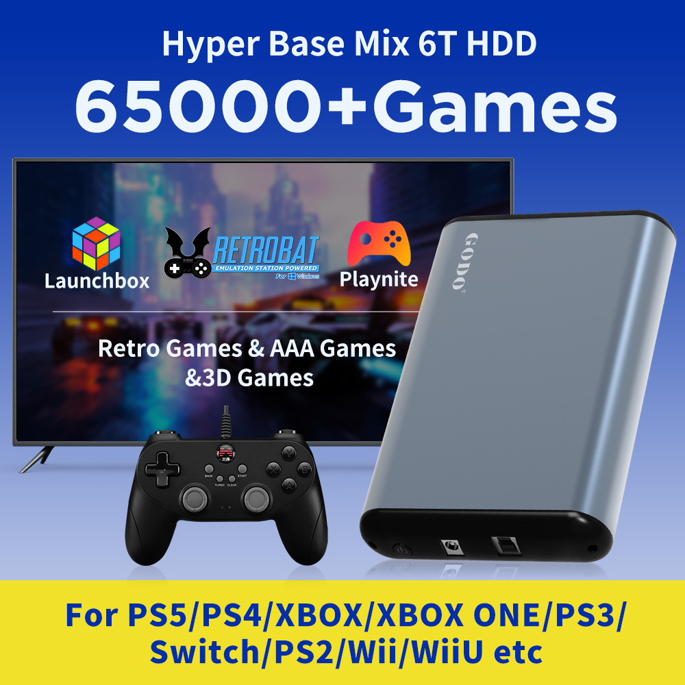 Retro Gaming Hdd - JMachen Sistema HDD da gioco portatile