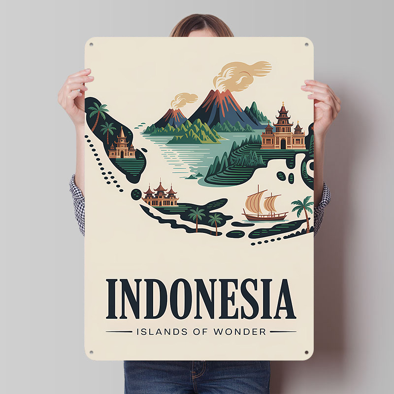Retro Gaming Island - Poster Stampato delle Isole delle Meraviglie