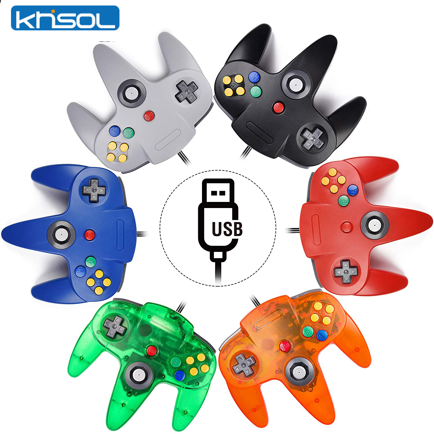 Retro Gaming Tablet - Controller N64 Classico USB cablato remoto