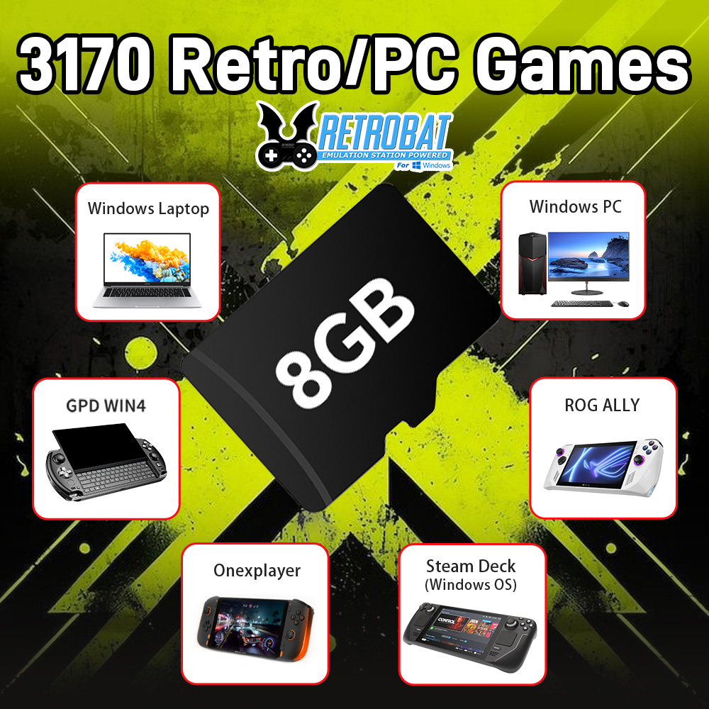 Retro Gaming Os - Scheda TF di gioco da 8