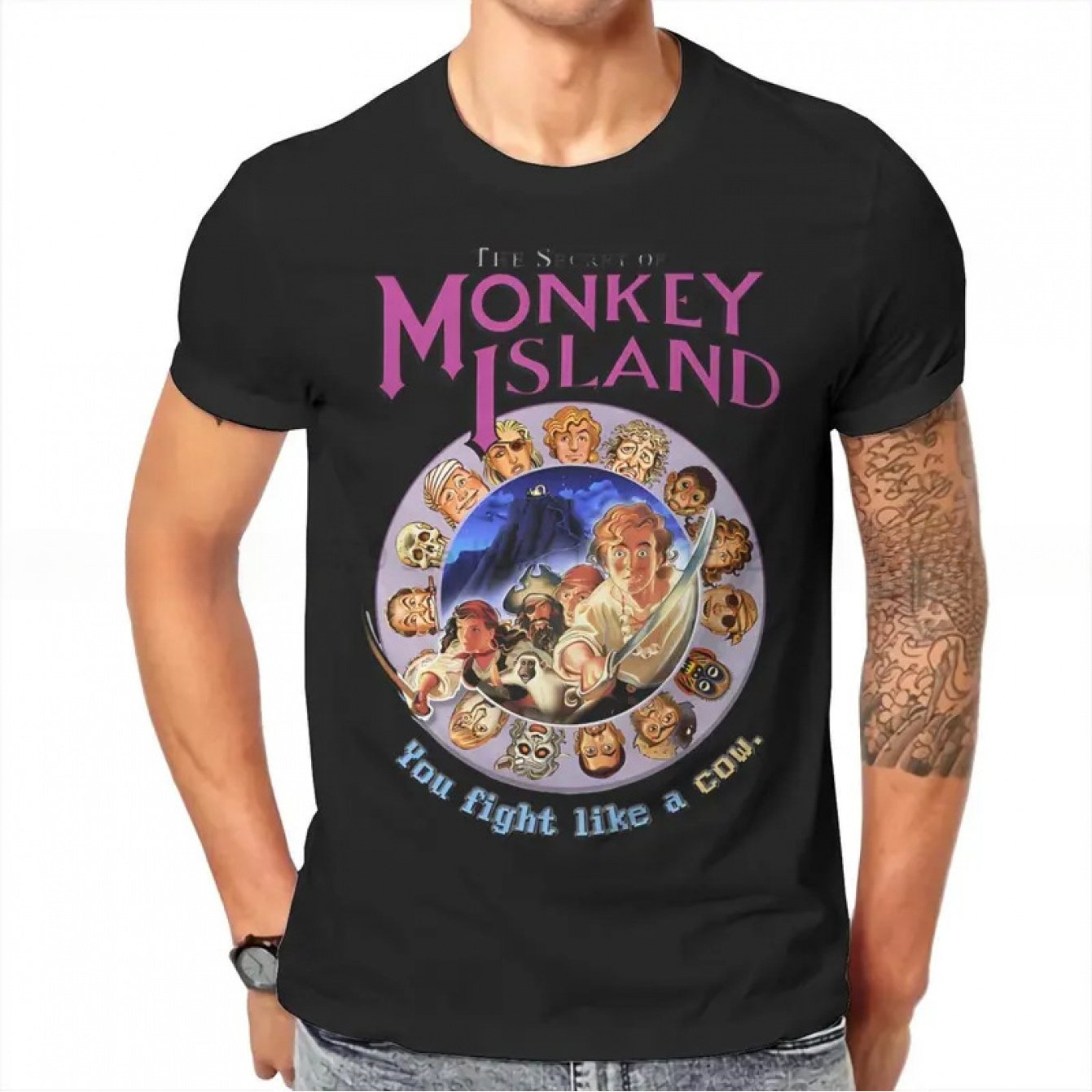Retro Gaming Island - T-shirt da gioco vintage Secret of