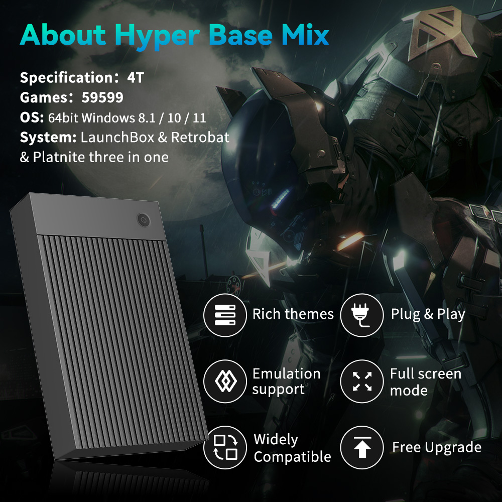 Hyper Base Mix 4TB Console di  - Retro Gaming Hdd recensione e prezzo