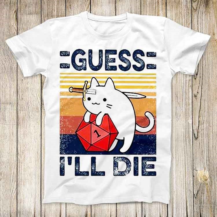 Cute Cat Guess I Ll Die D&D Di - Retro Gaming Gifts recensione e prezzo